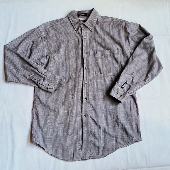 Vintage Resistol Rodeo Plaid Button Down Shirt Mens Large Western Wear Medium - Picture 2 of 6